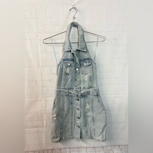 Le Lis Halter Jean Dress size Small NWT